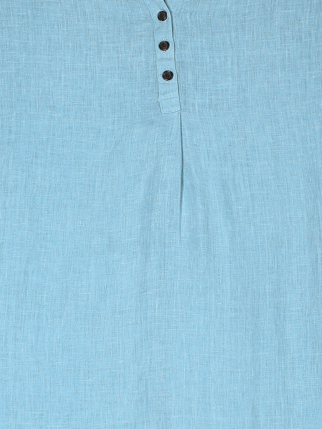 Women Blue Comfort Fit Linen Dress