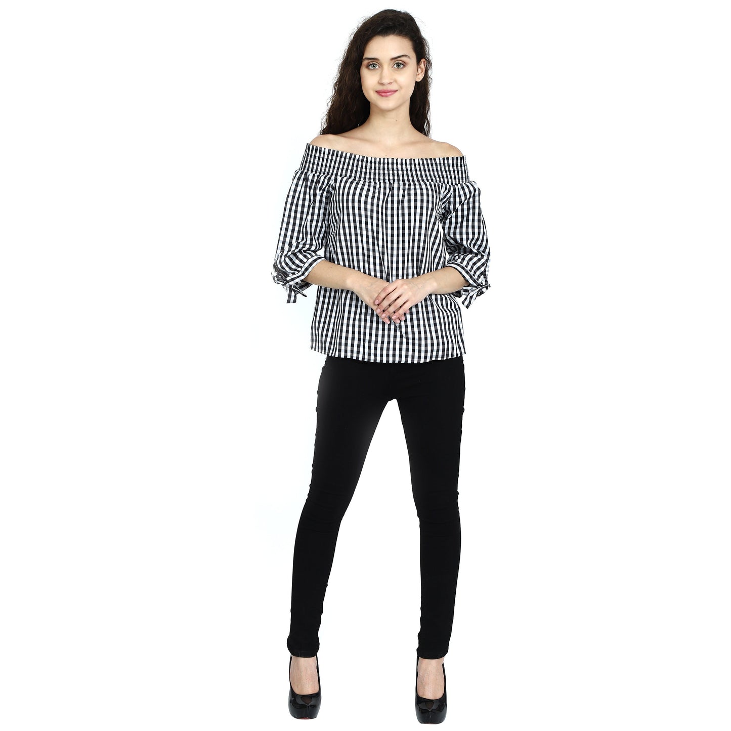 Women Black Off Shoulder Top