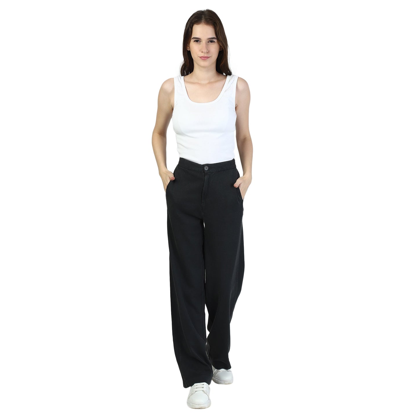 Women Black Hosiery Trousers