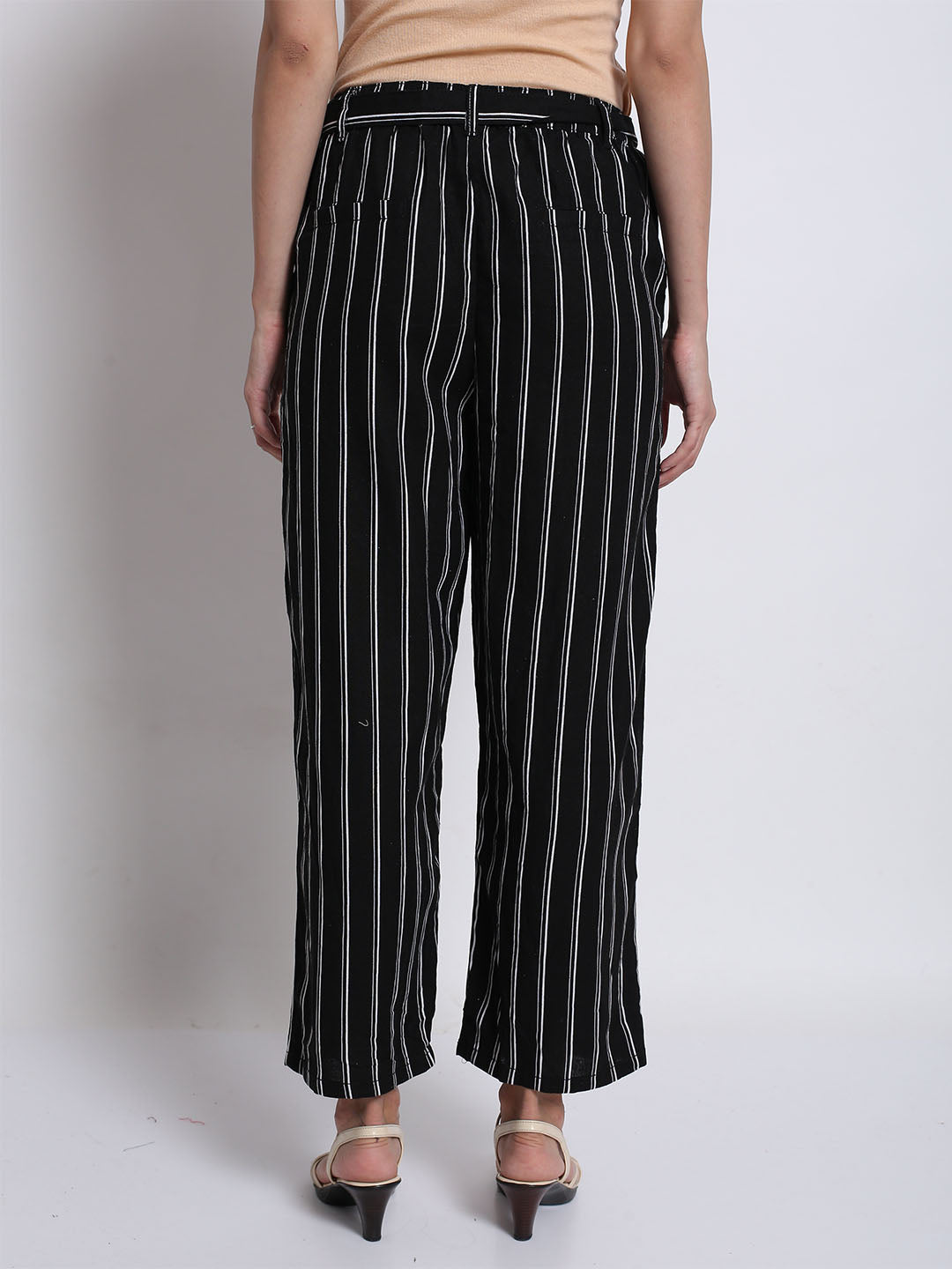 Women Striped Wide Leg Pants