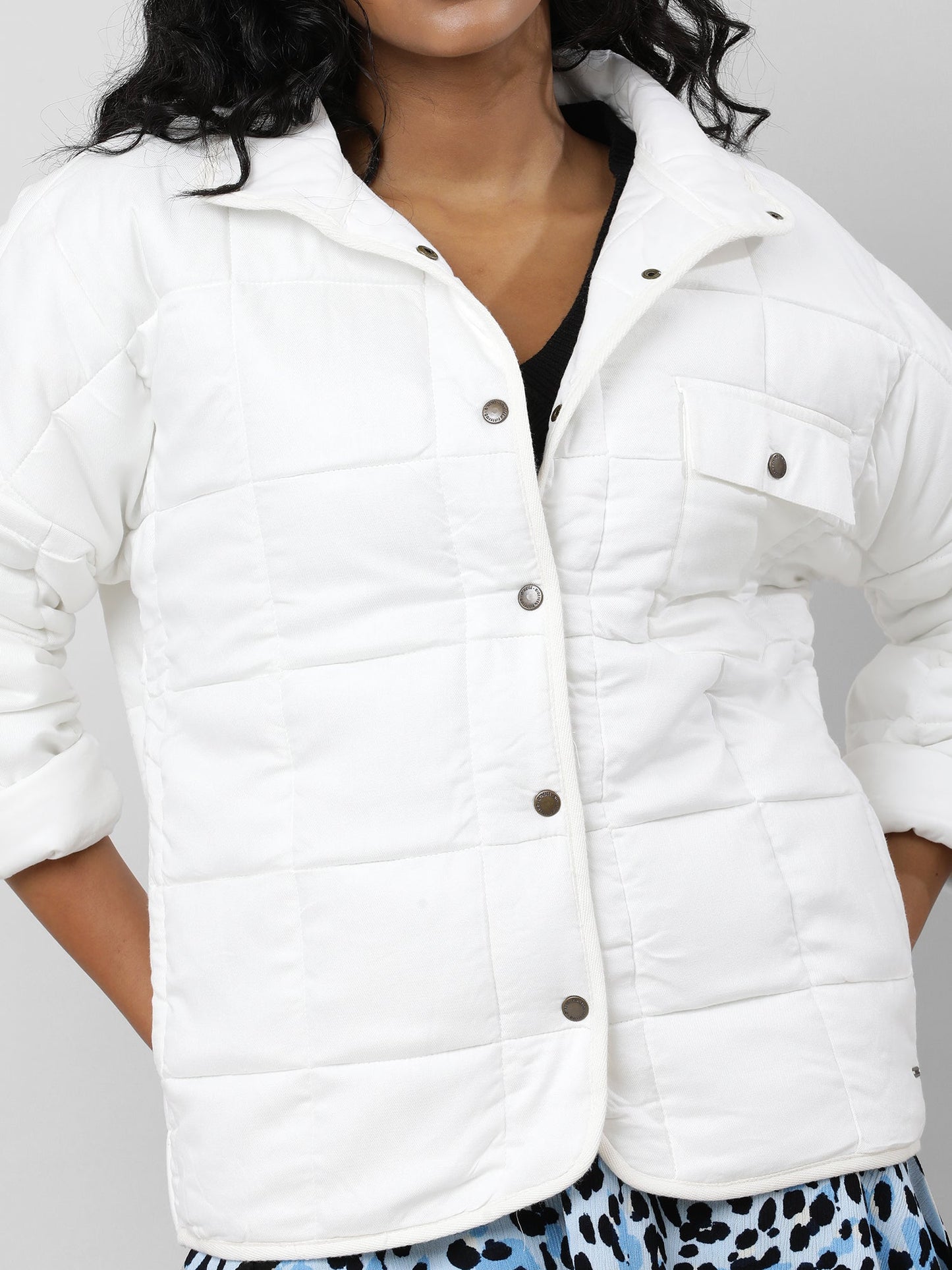 Women White Oversize Jacket