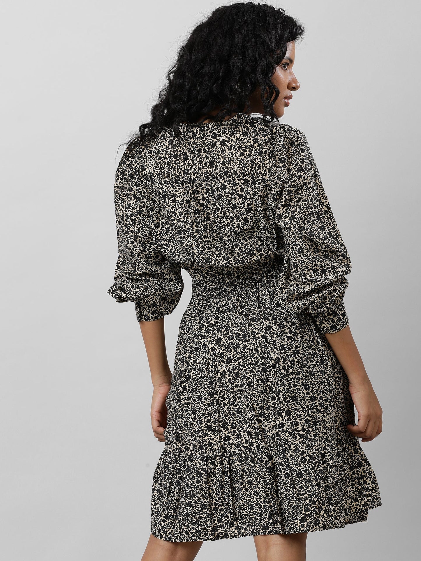 Women Casual Brown Printed Dress