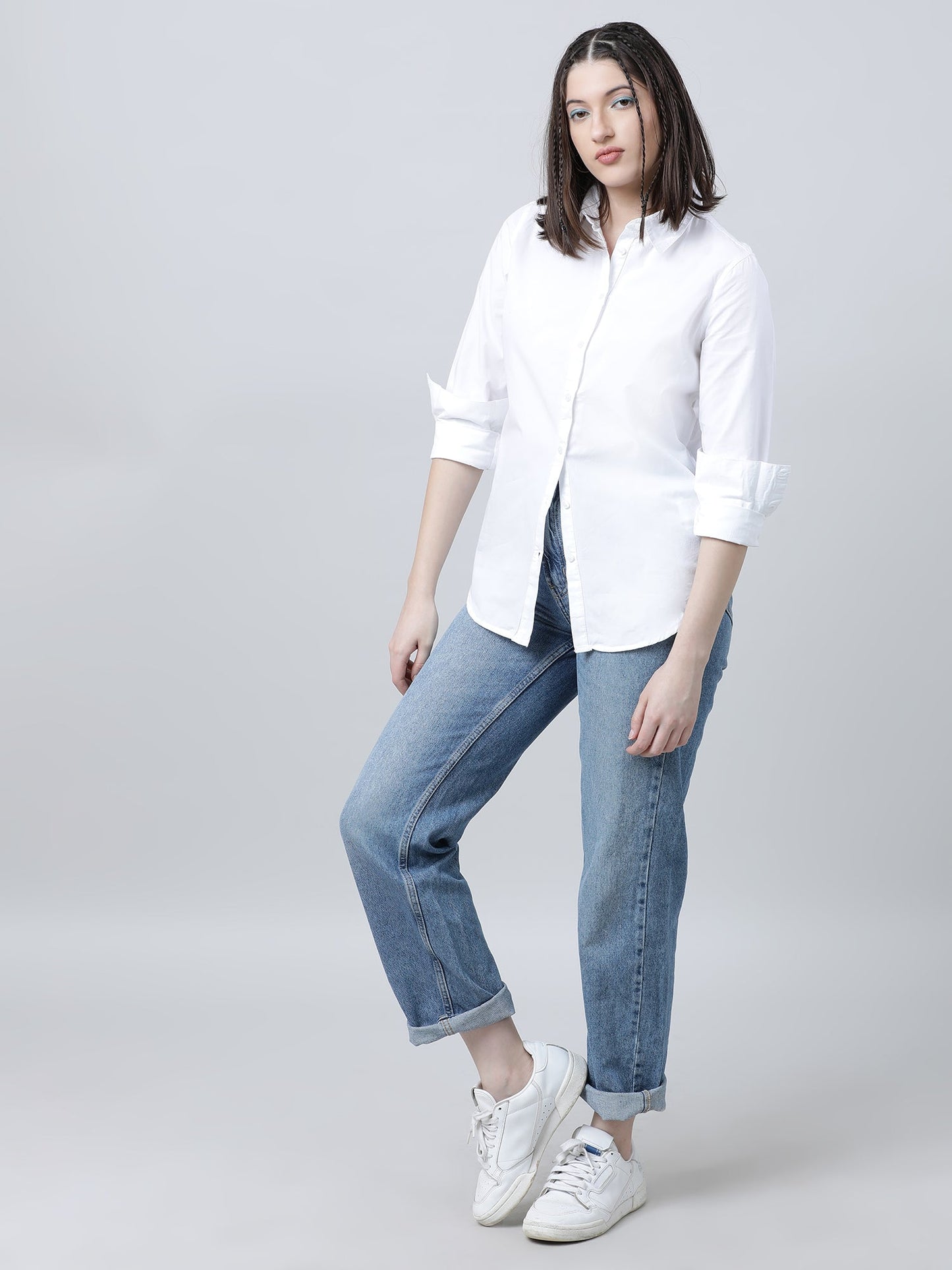 Women Regular Fit Classic White Shirt