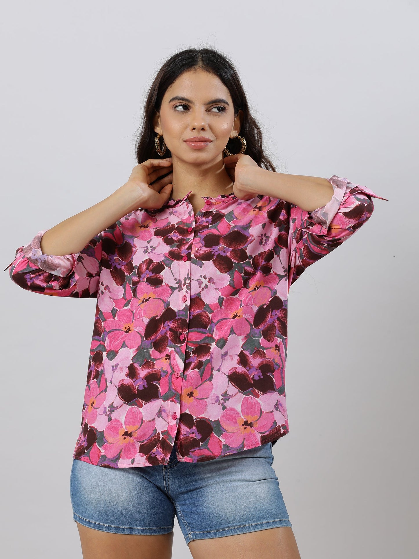 Blossom Elegance Printed Shirt