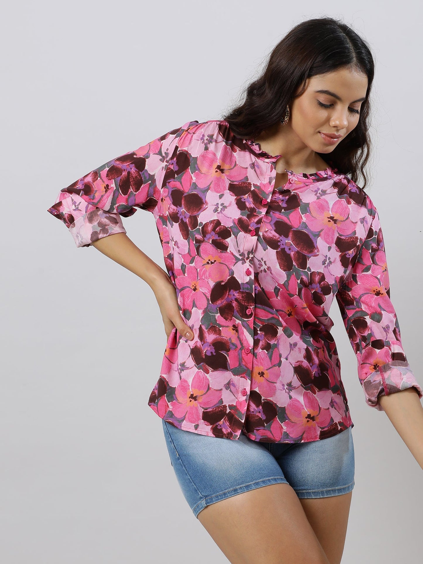 Blossom Elegance Printed Shirt