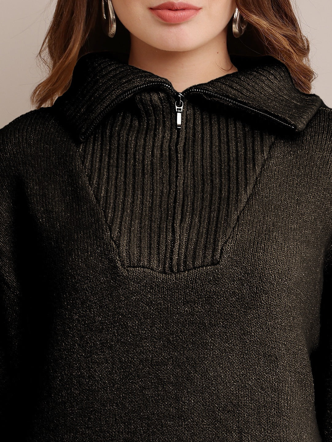 Women Black Sweater Dress