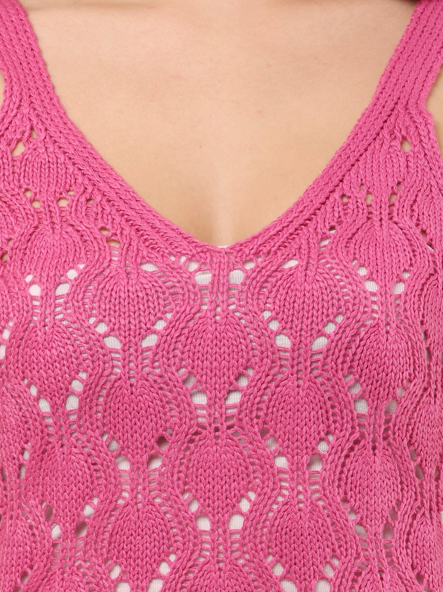 Women Pink Sleeveless Bodycon Dress