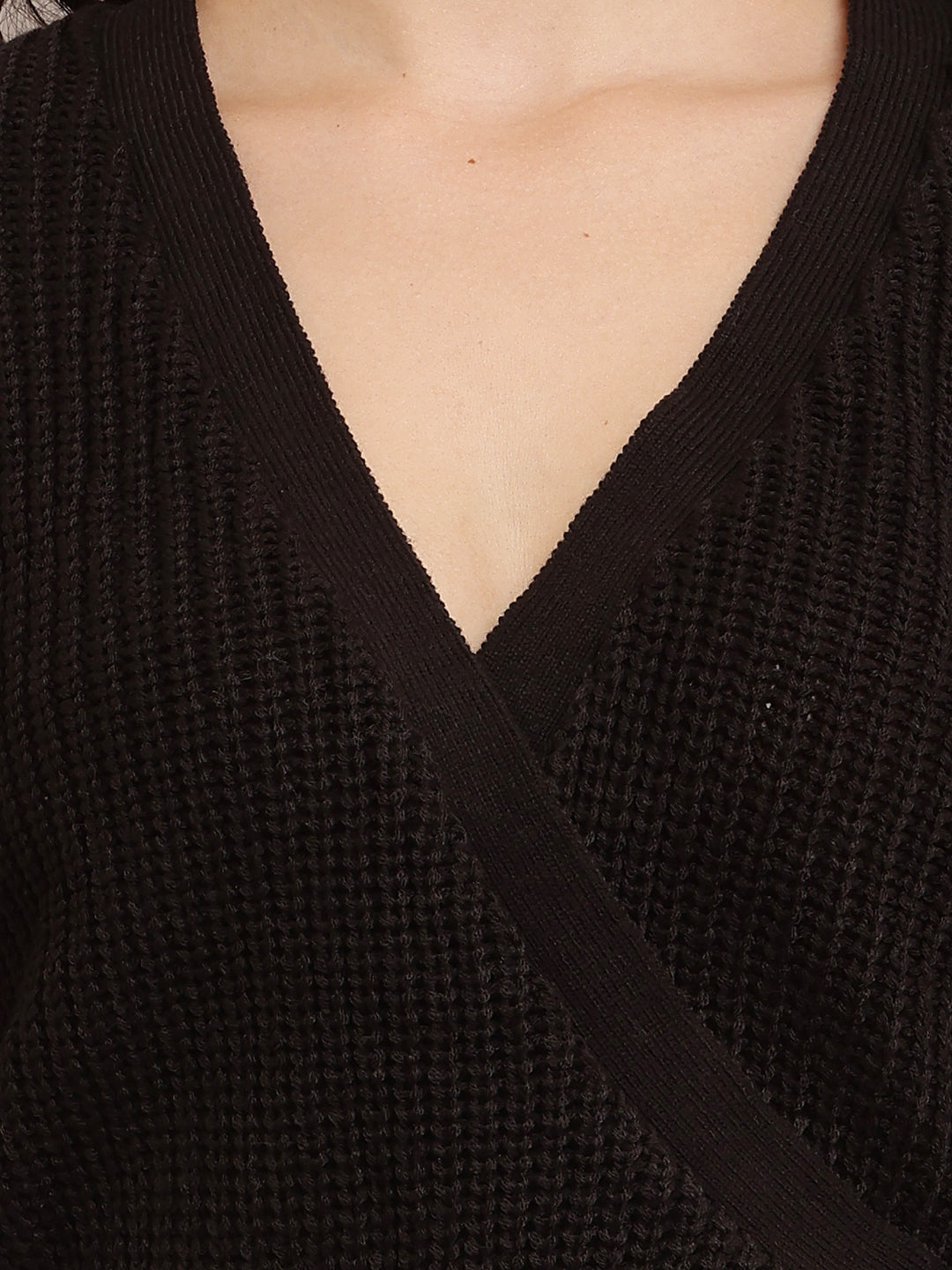 Women Knitted Black Cardigan