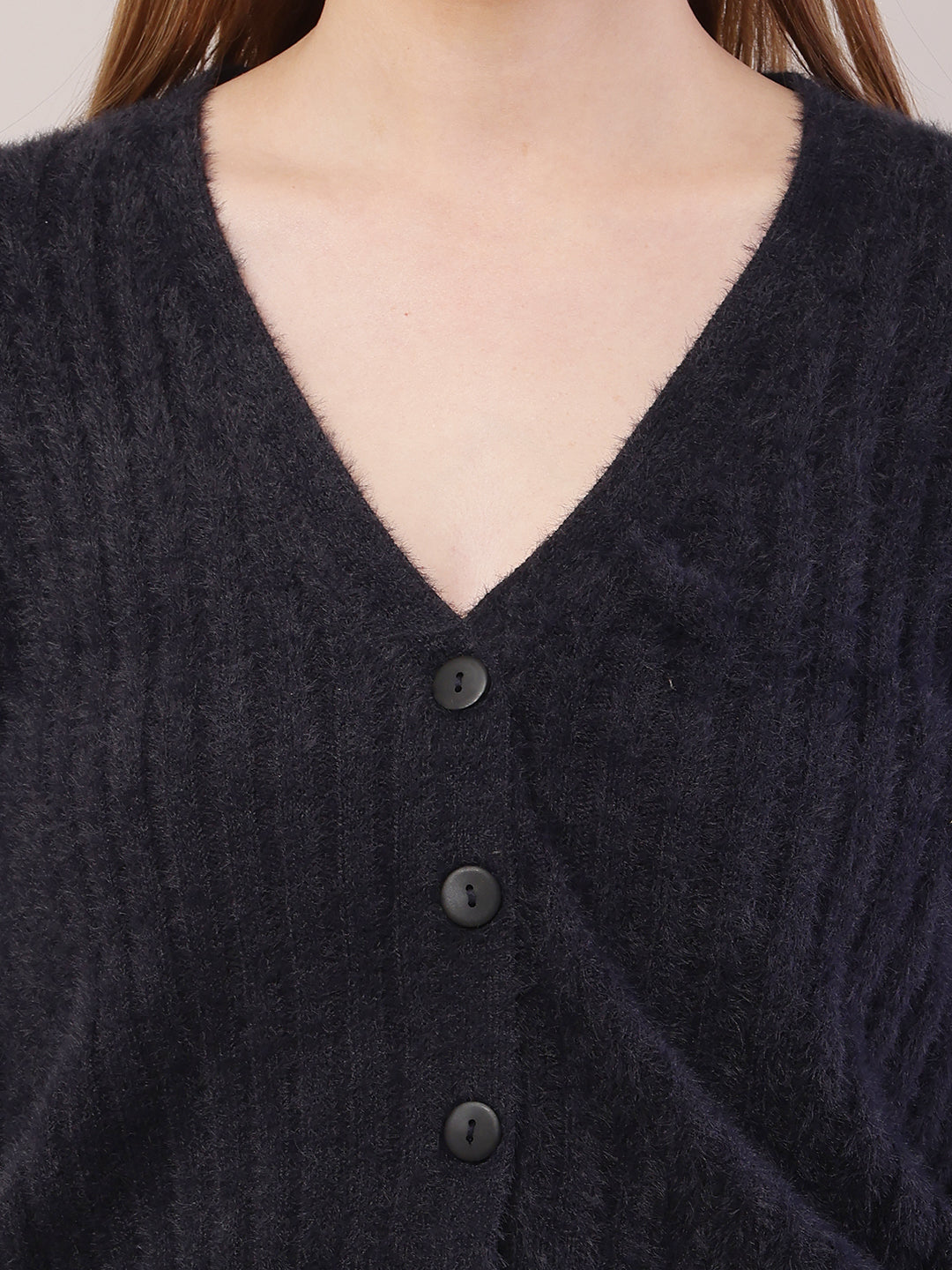 Women Dark Blue Cardigan