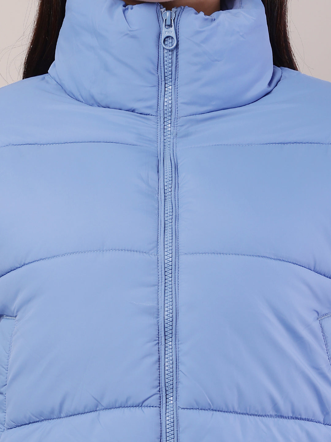 Women Blue Puffer Jacket