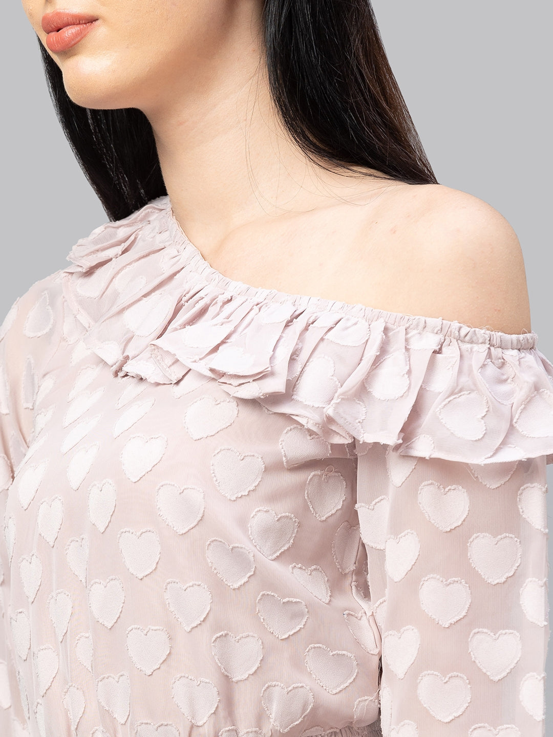Women Self Design Crop Top