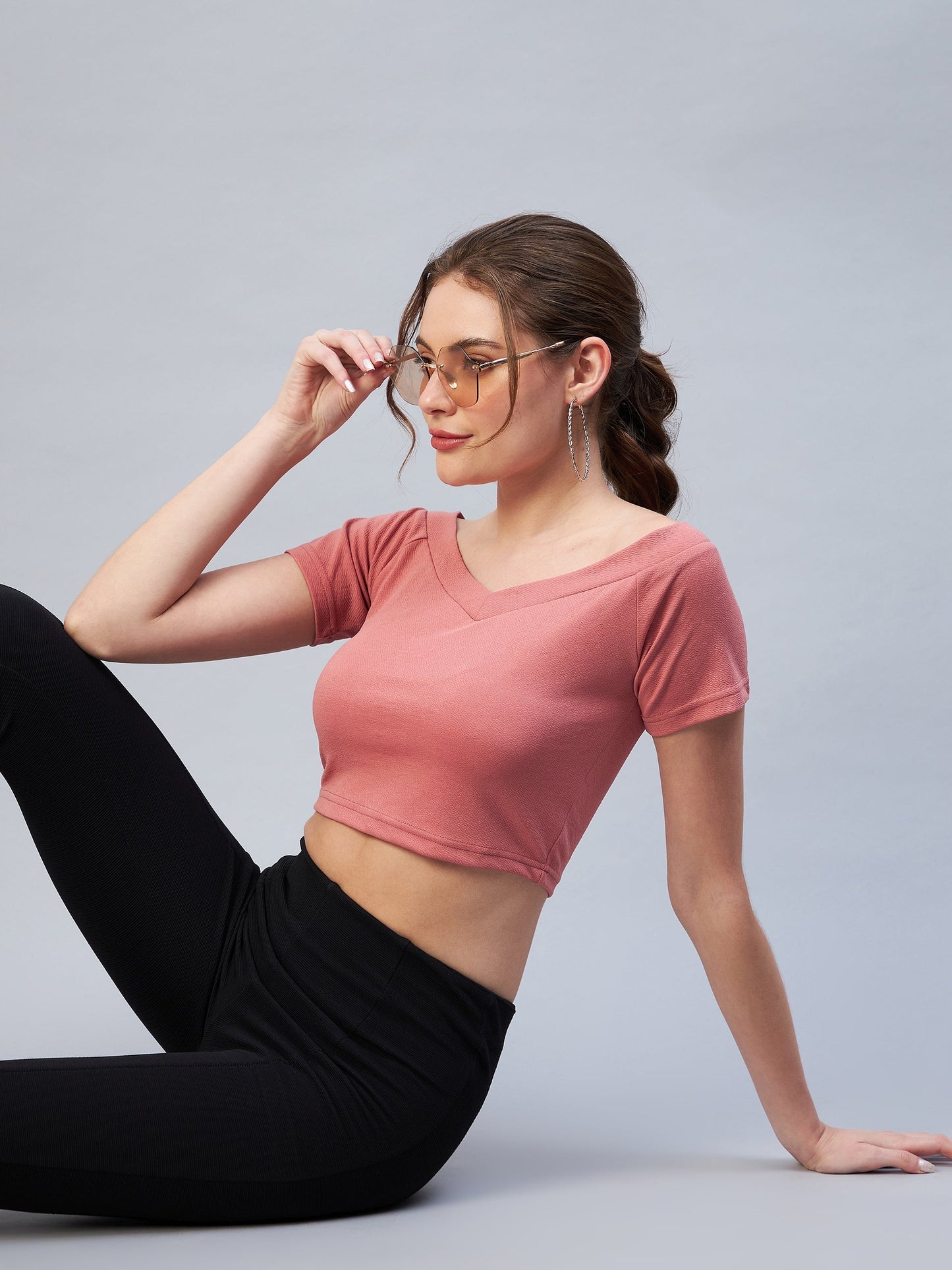 Women Off-Shoulder Solid Fitted Top