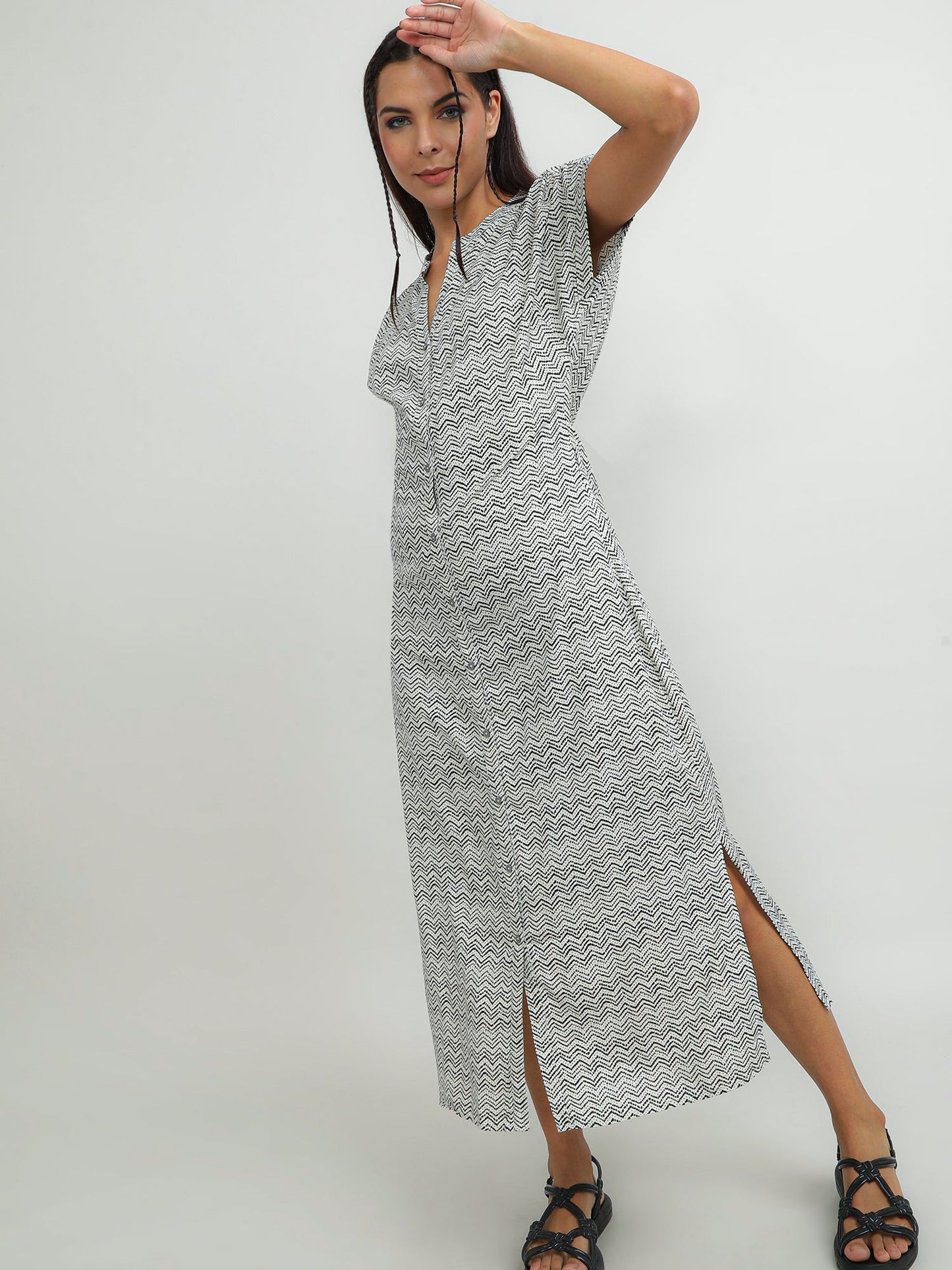 Women Viscose White Easy Dress