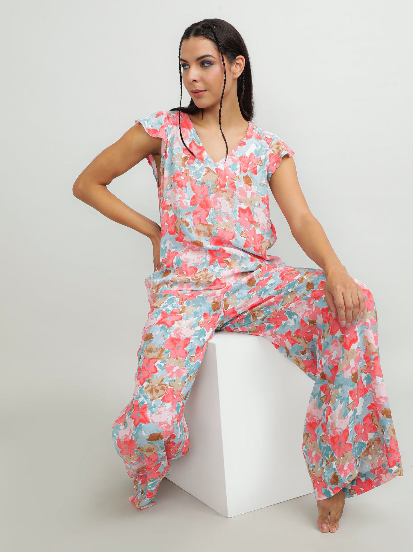 Women Viscose Pink Fresh Top