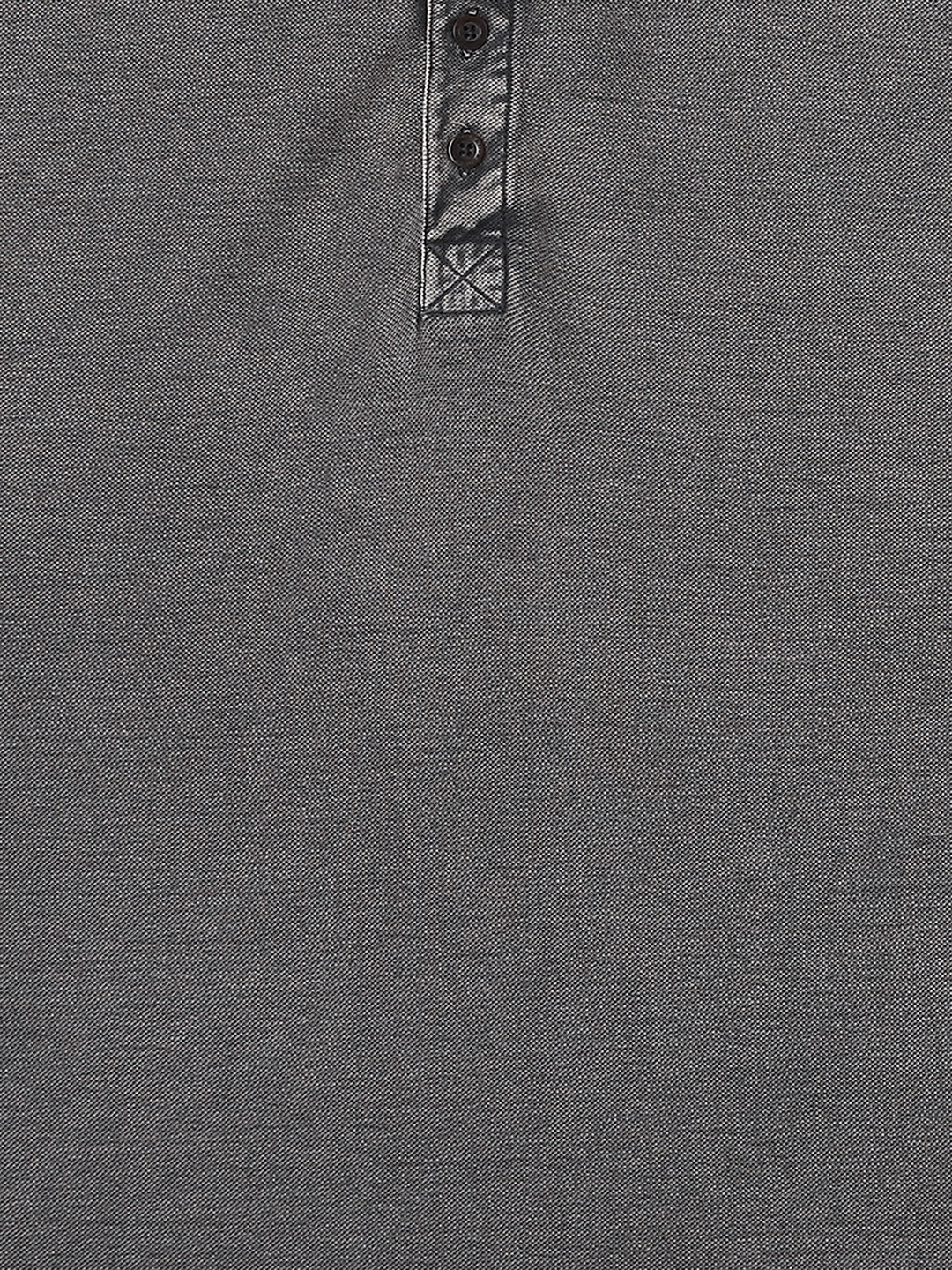 Men Charcoal Drop Shoulder Oversize Polo T-Shirt