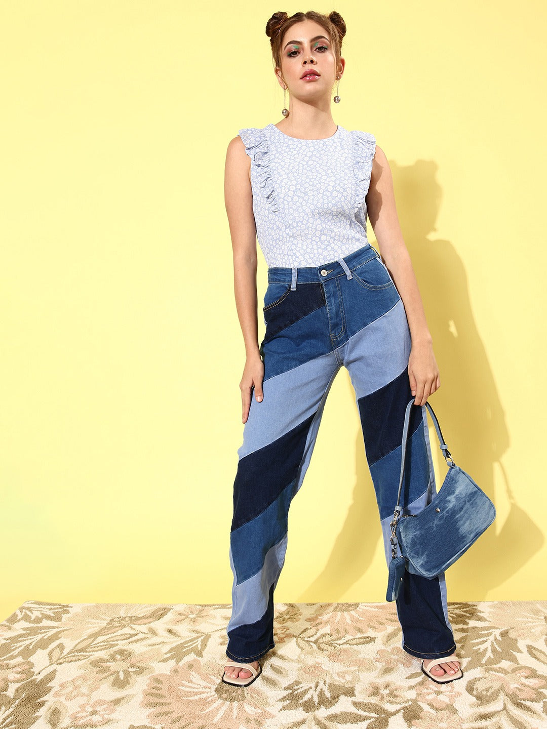 Women Round Neck Floral Regular Top