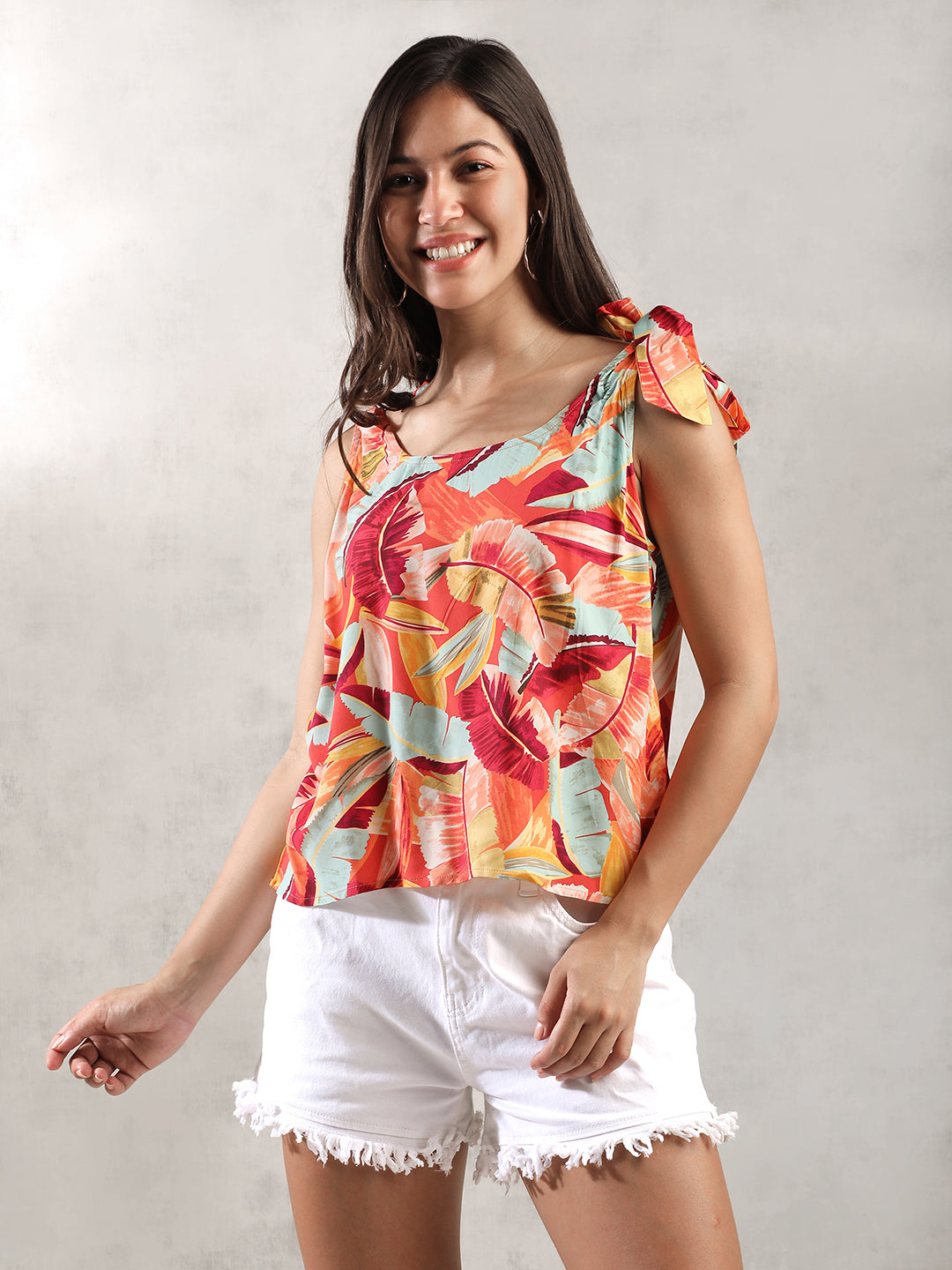Women Orange Regular Fit Top