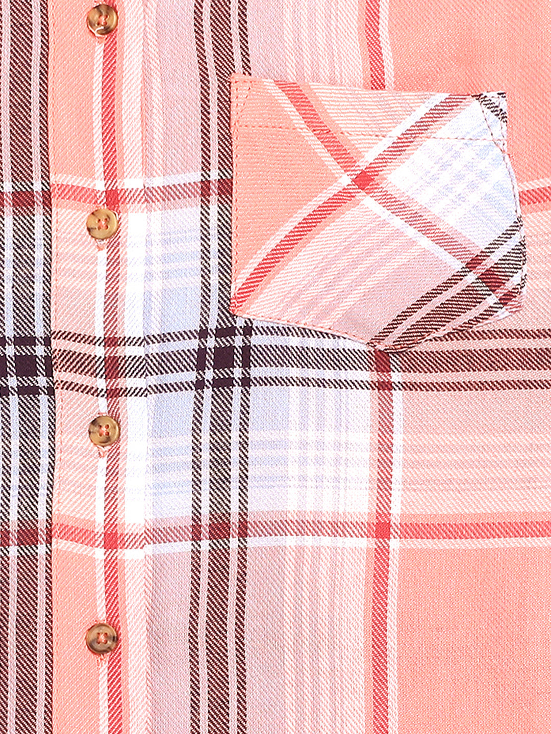 Women Pink Checked Cropped Shirt