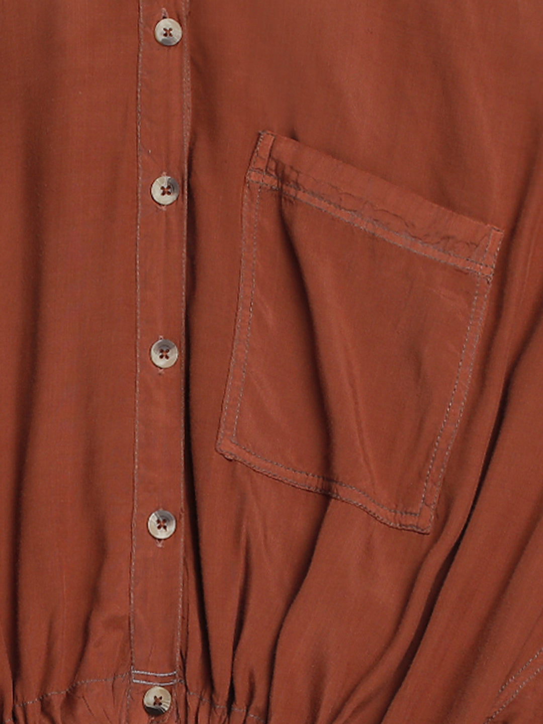 Women Brown Super Cool Oversize Top