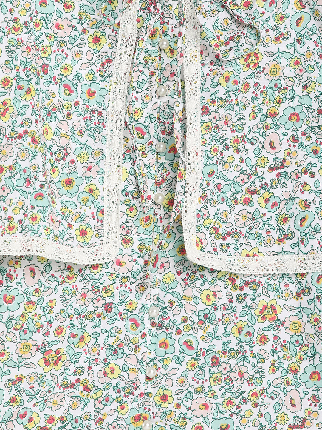 Women Green Printed A-Line Tops