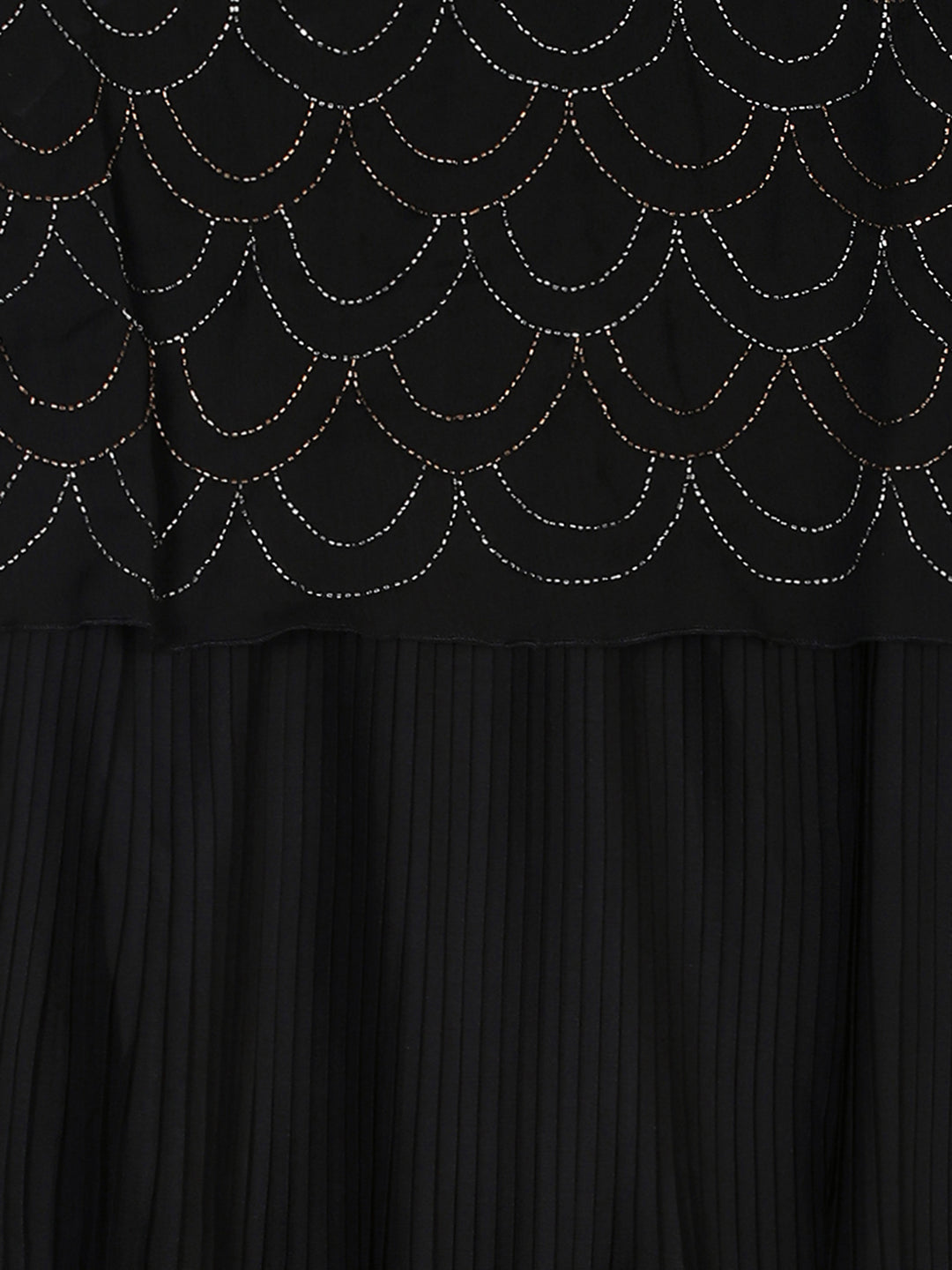 Women Black Sequinned Midi Dress