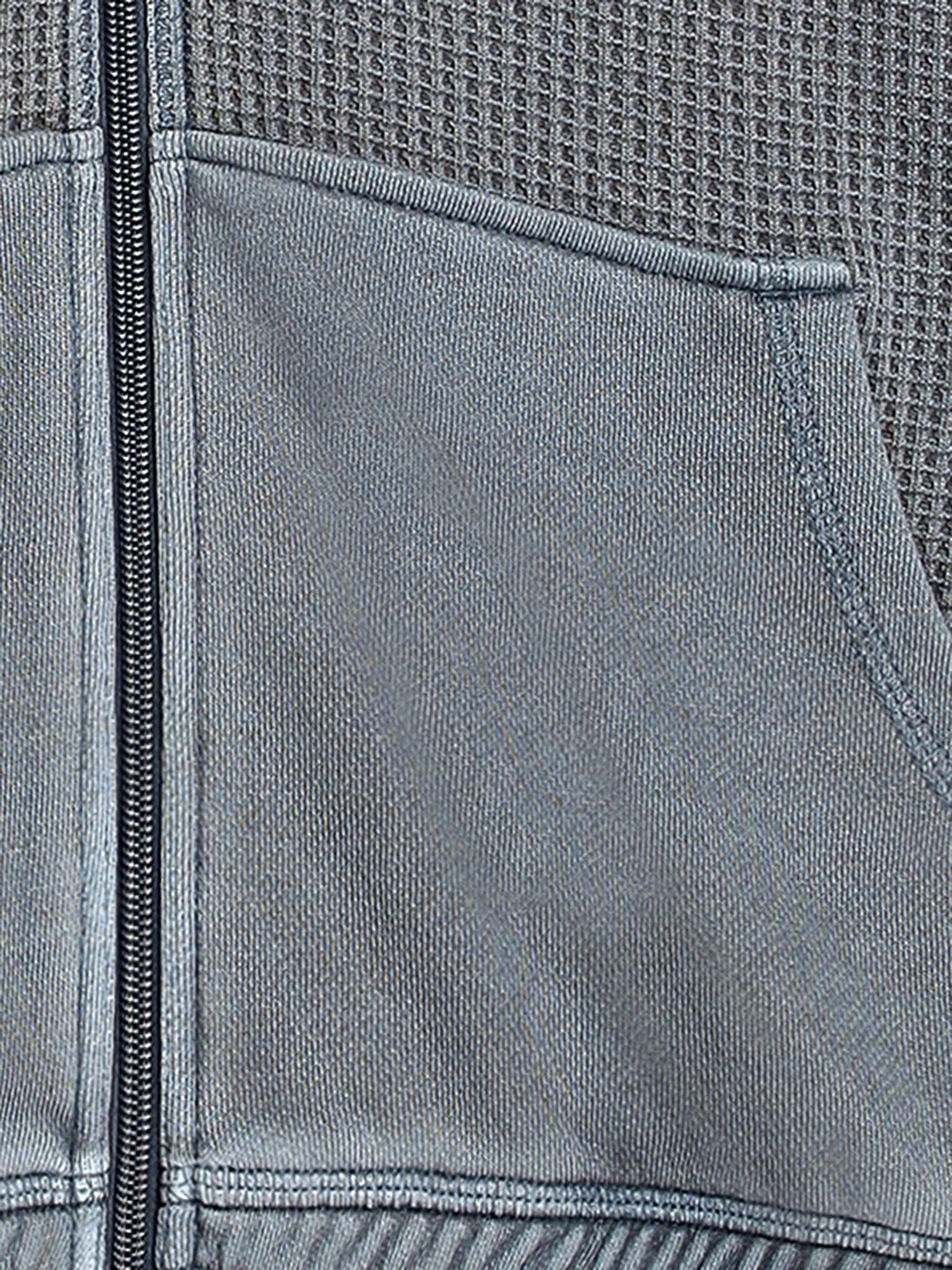 Women Blue Waffle textured Jacket