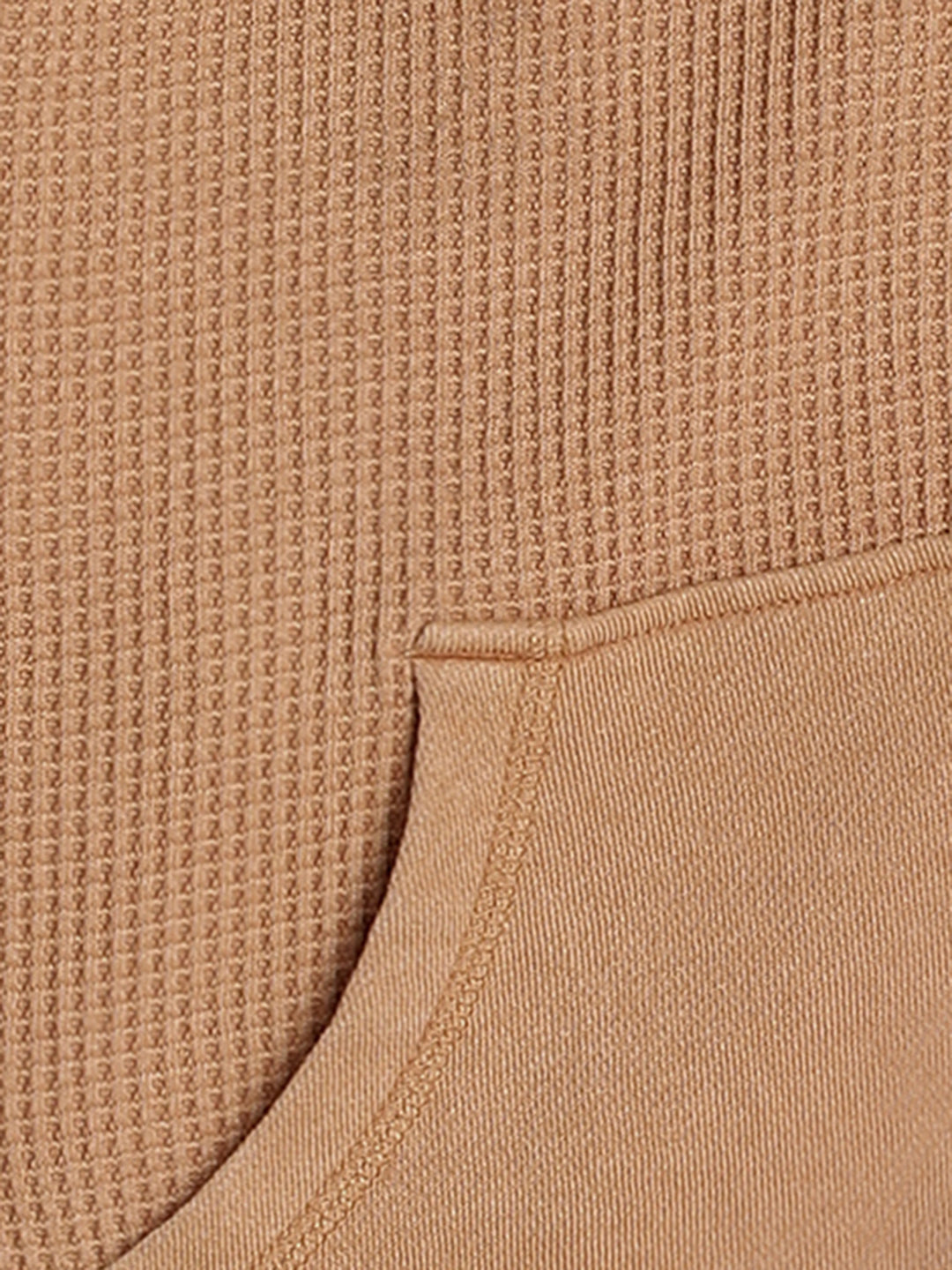 Women Brown Waffle Textured Jacket
