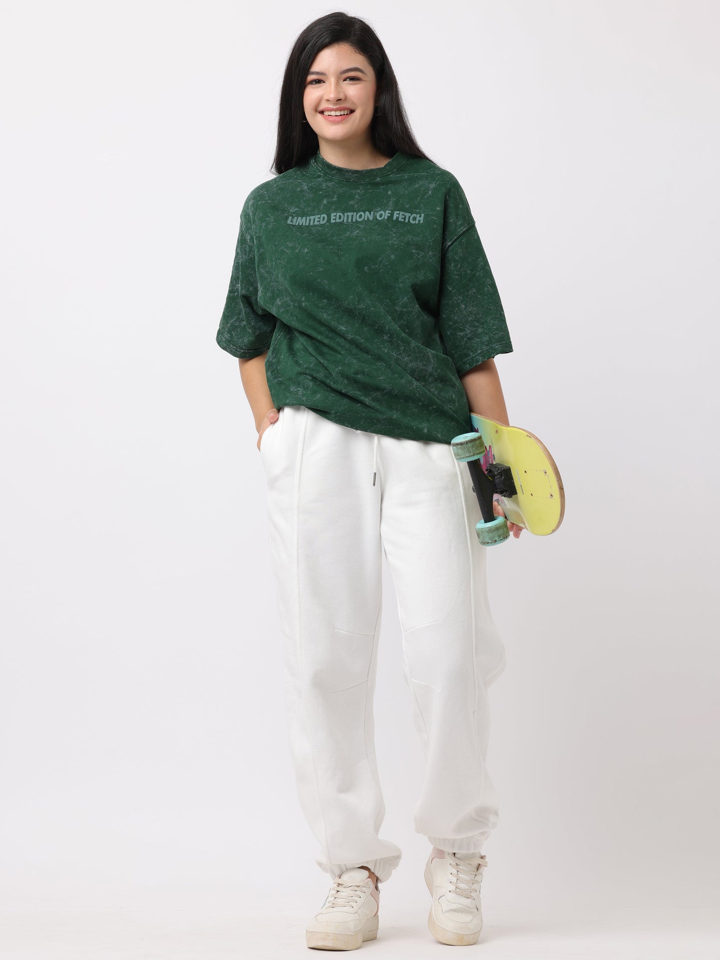 Women White Comfort Fit Joggers