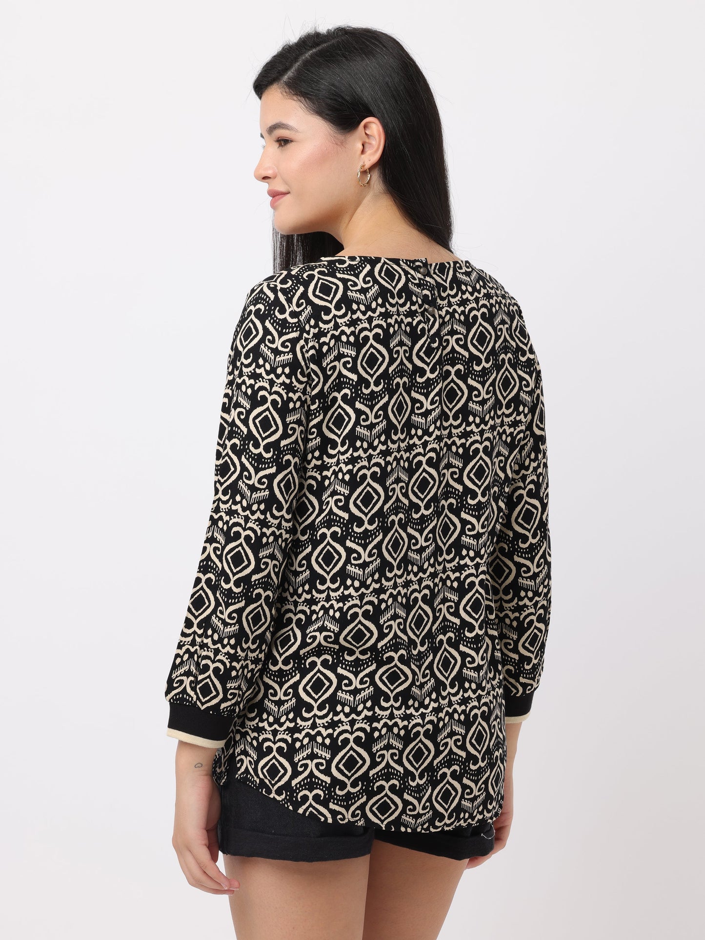 Women Viscose Cool Black Top