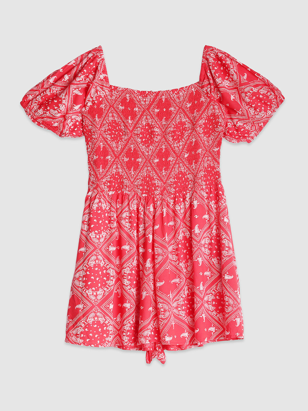 Women Printed Romper with Pockets