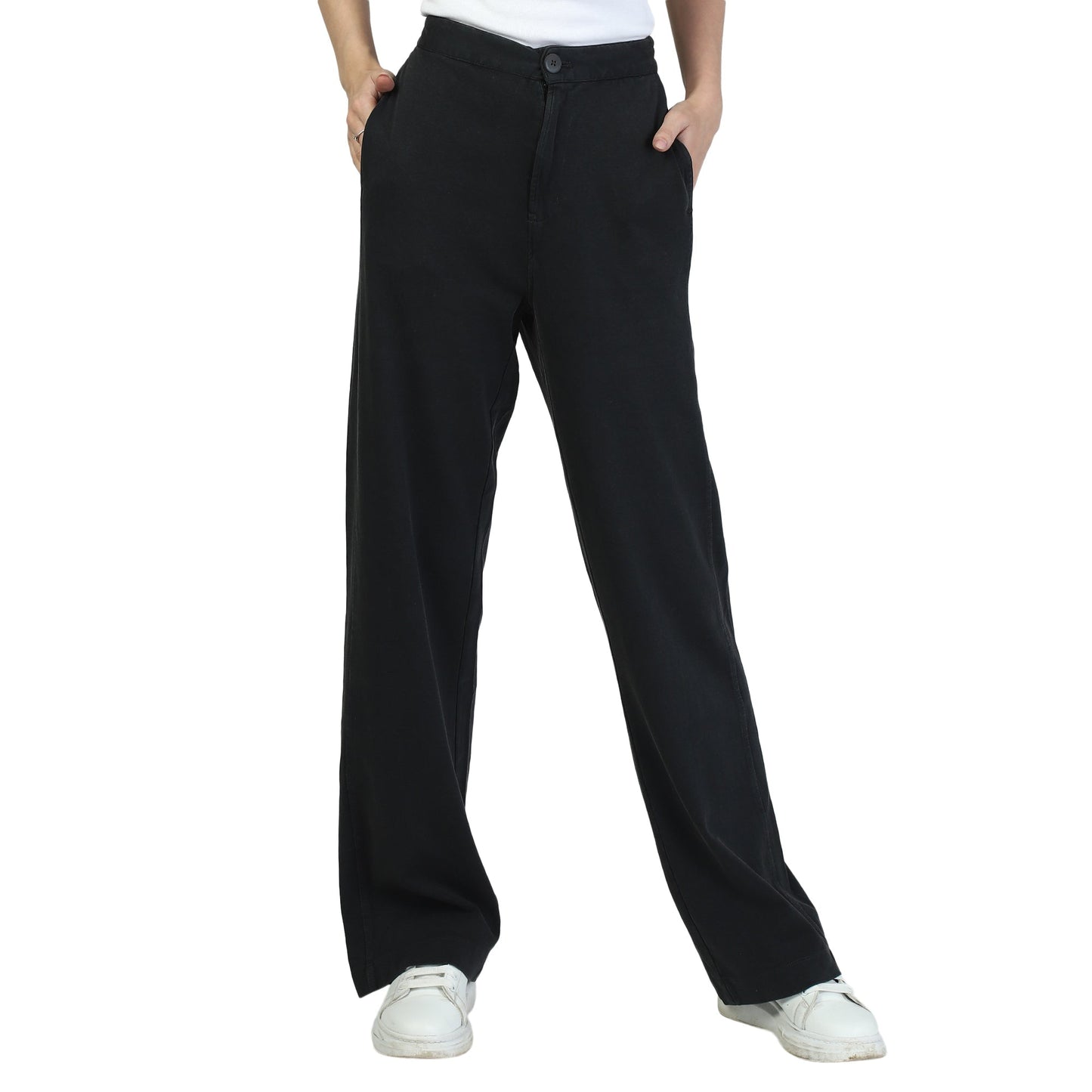 Women Black Hosiery Trousers