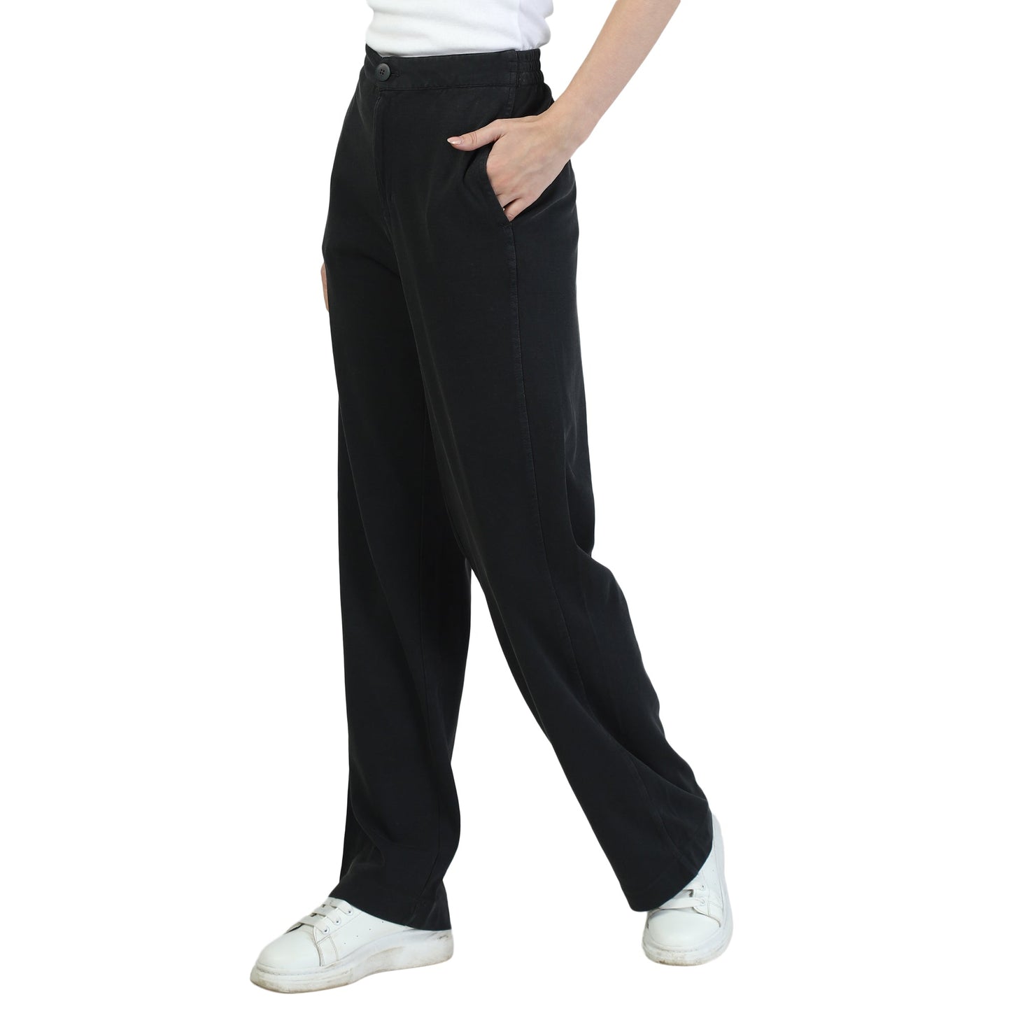 Women Black Hosiery Trousers