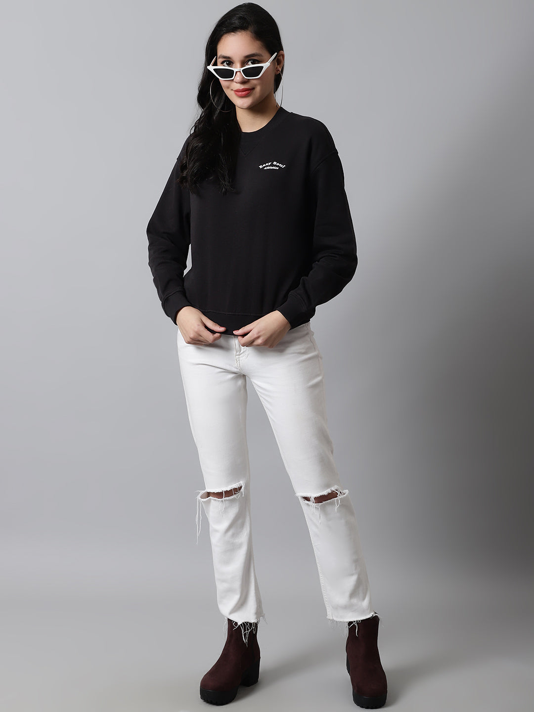 Women Black Sweatshirt
