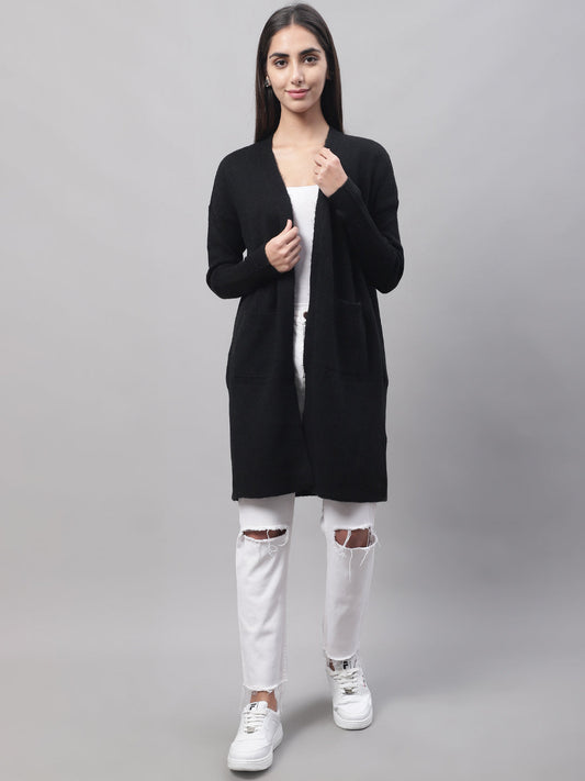 Women Dark Grey Open Shrug