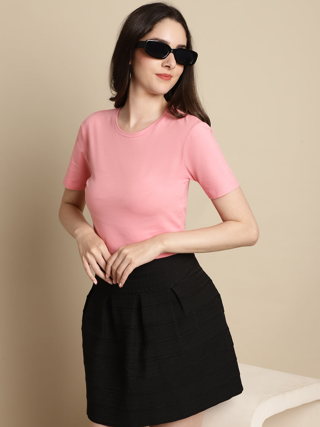Women Pink T Shirt