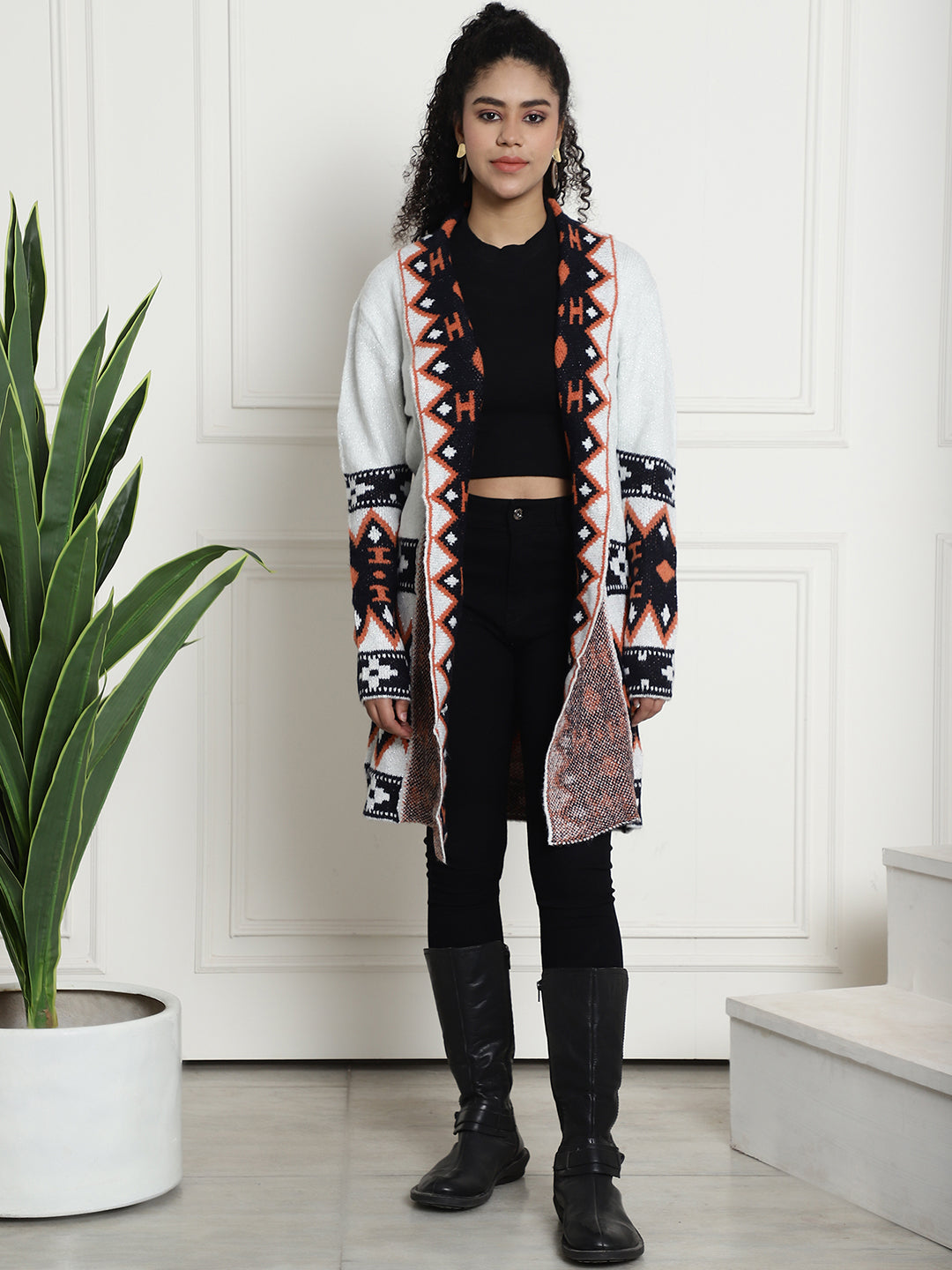 Women Printed Open Shrug