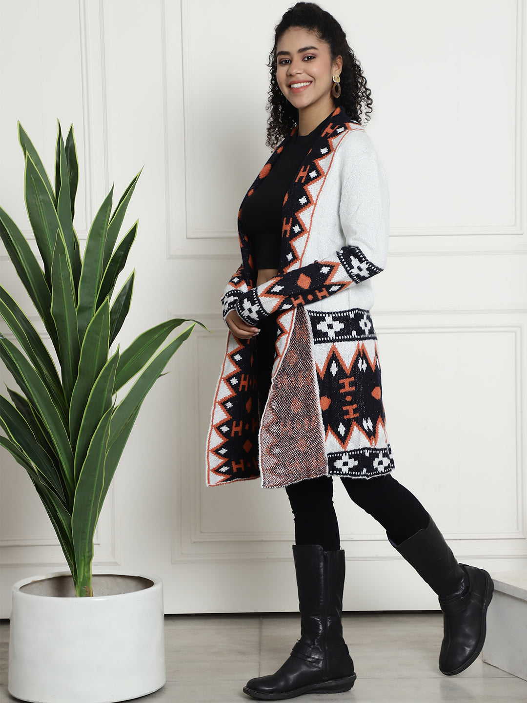 Women Printed Open Shrug