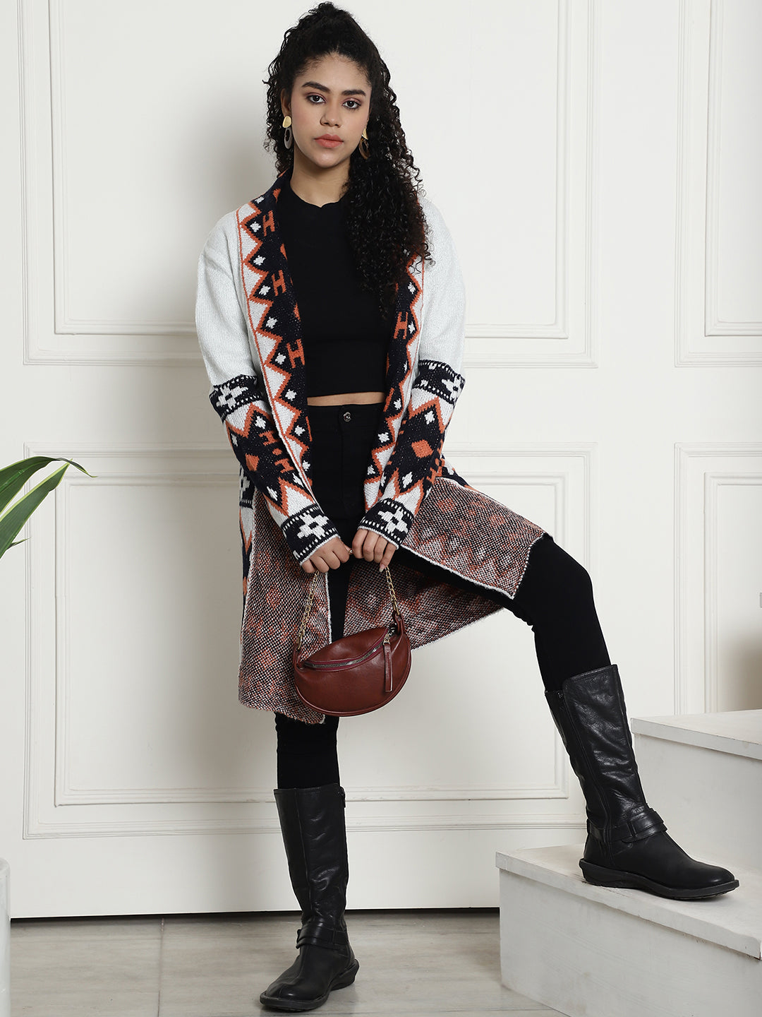 Women Printed Open Shrug