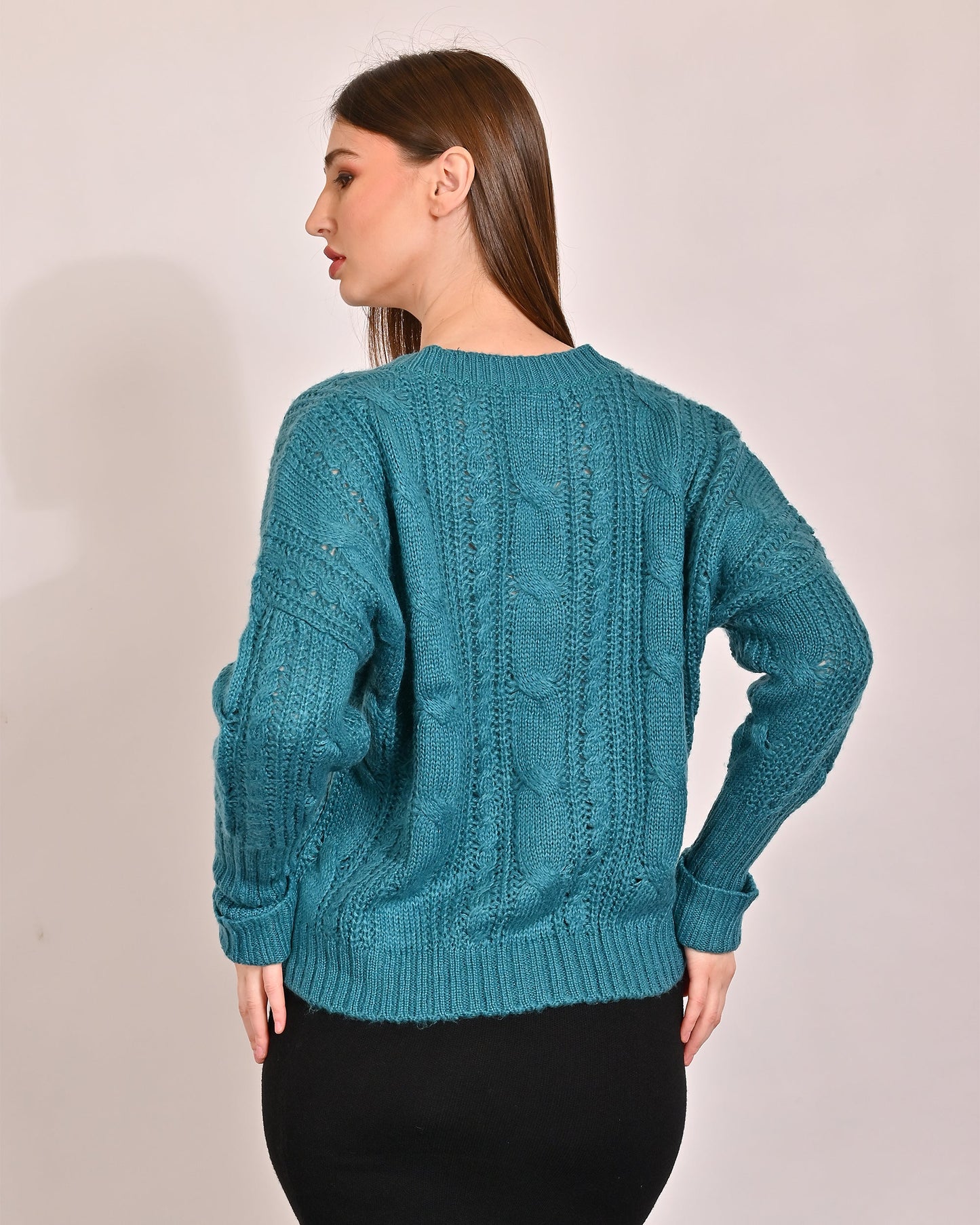 Women Turquoise Cardigan