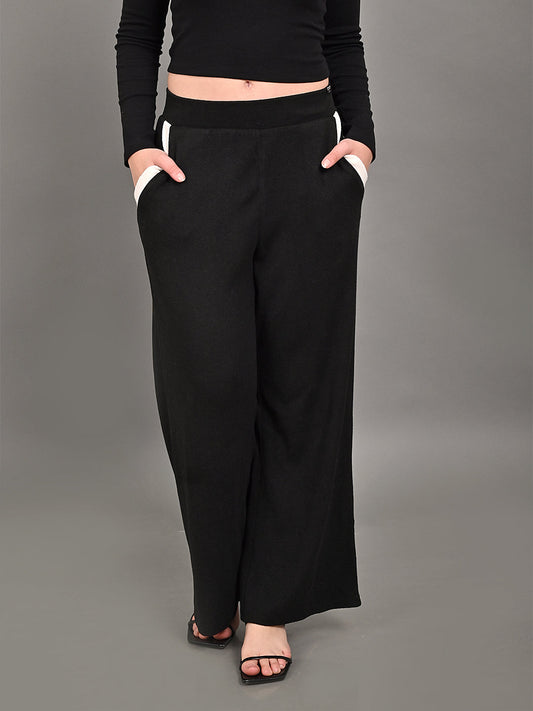 Women Black Teddy Trousers