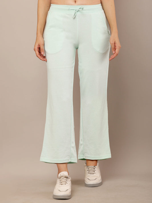 Women Sky Blue Stretch Pants
