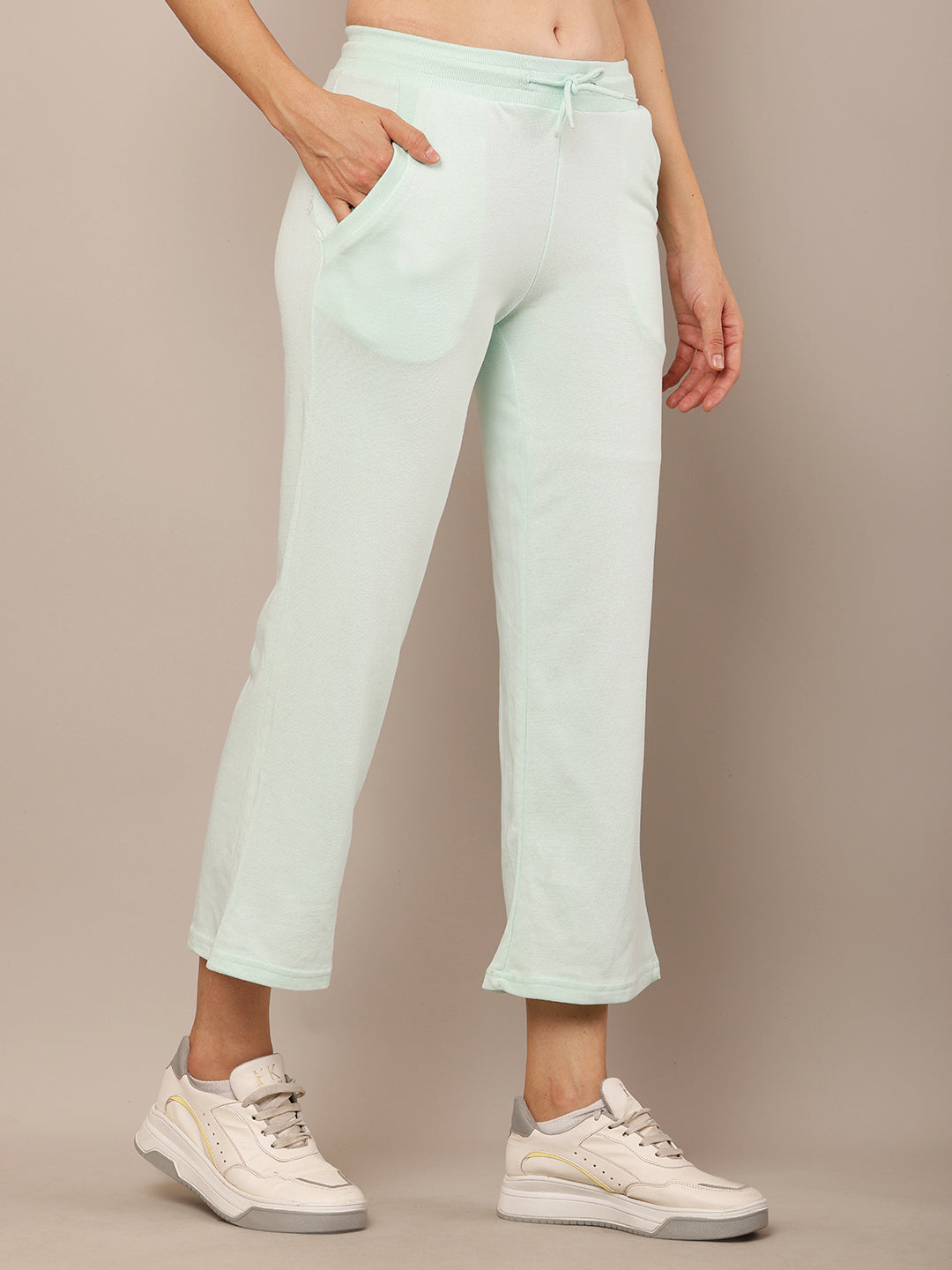 Women Sky Blue Stretch Pants