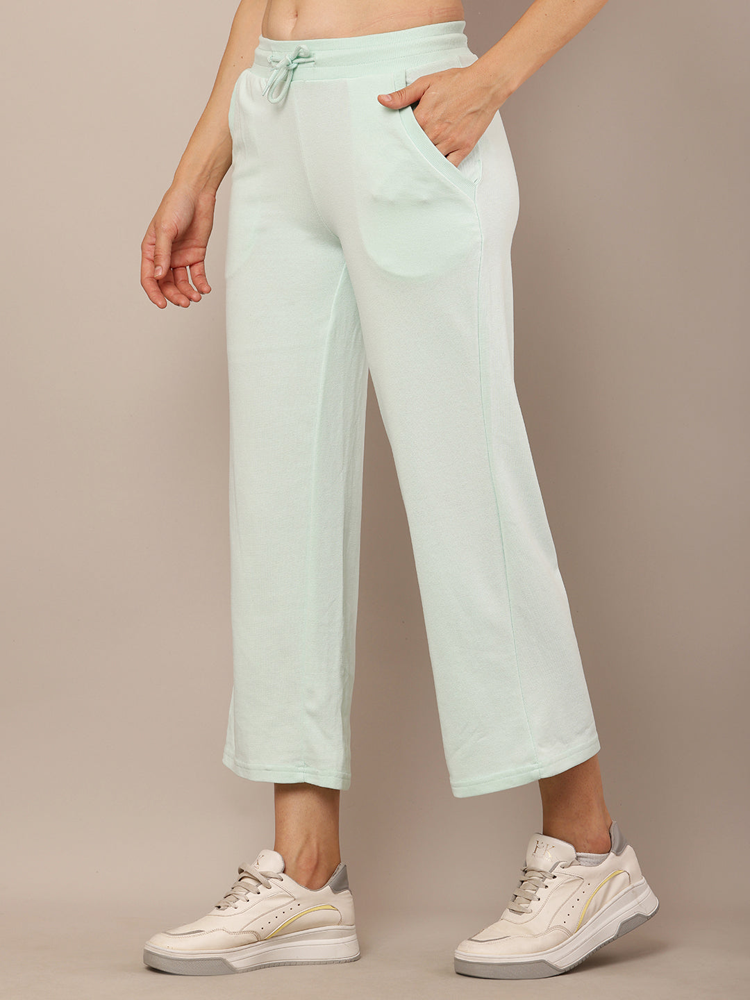 Women Sky Blue Stretch Pants
