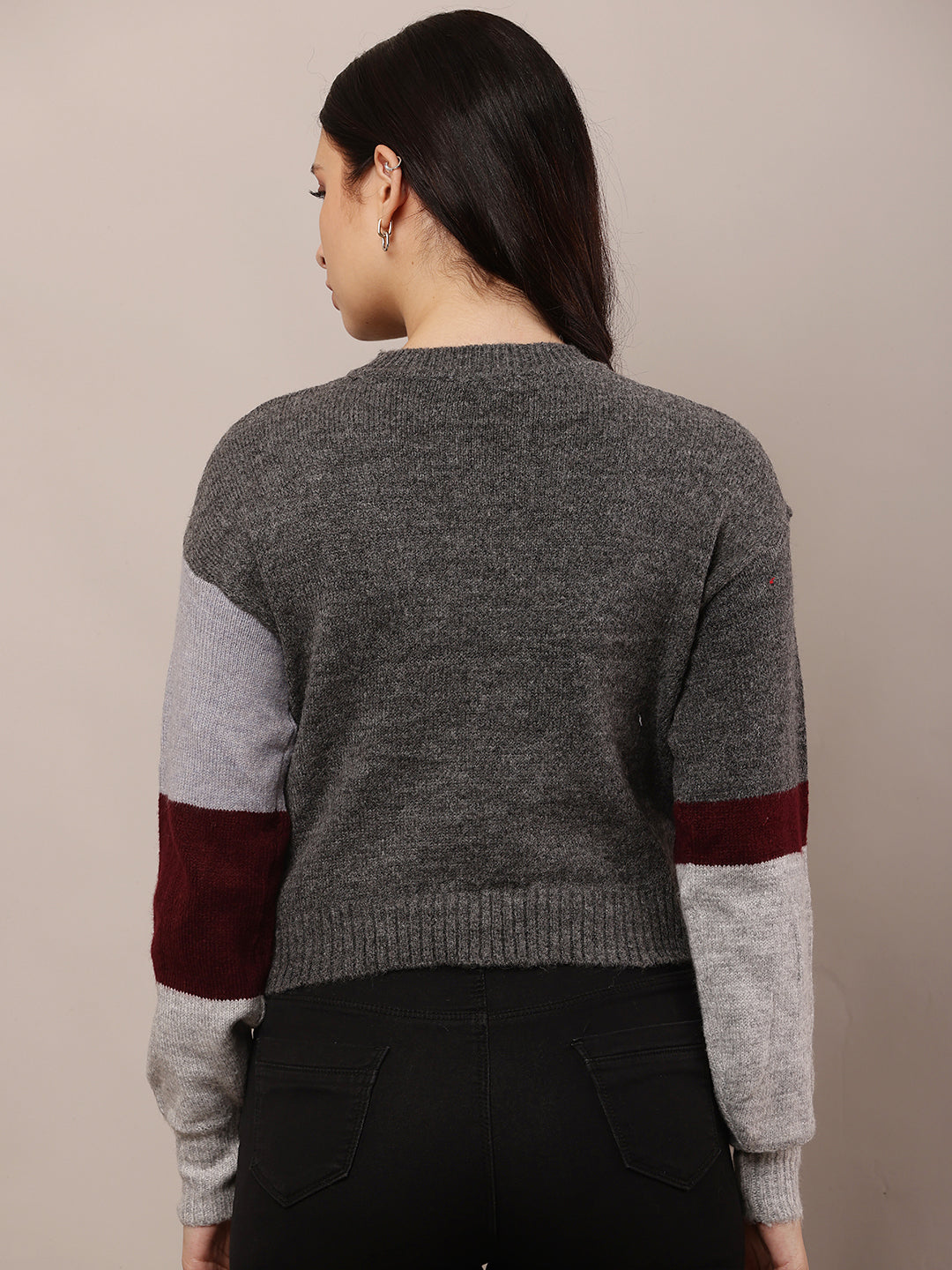 Women Multicolor Round Neck Sweater