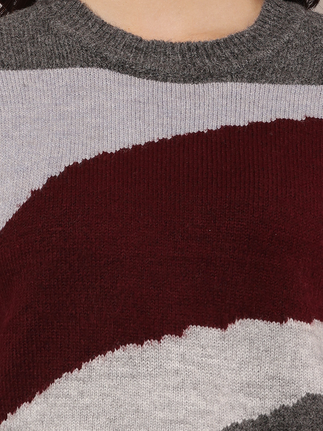 Women Multicolor Round Neck Sweater