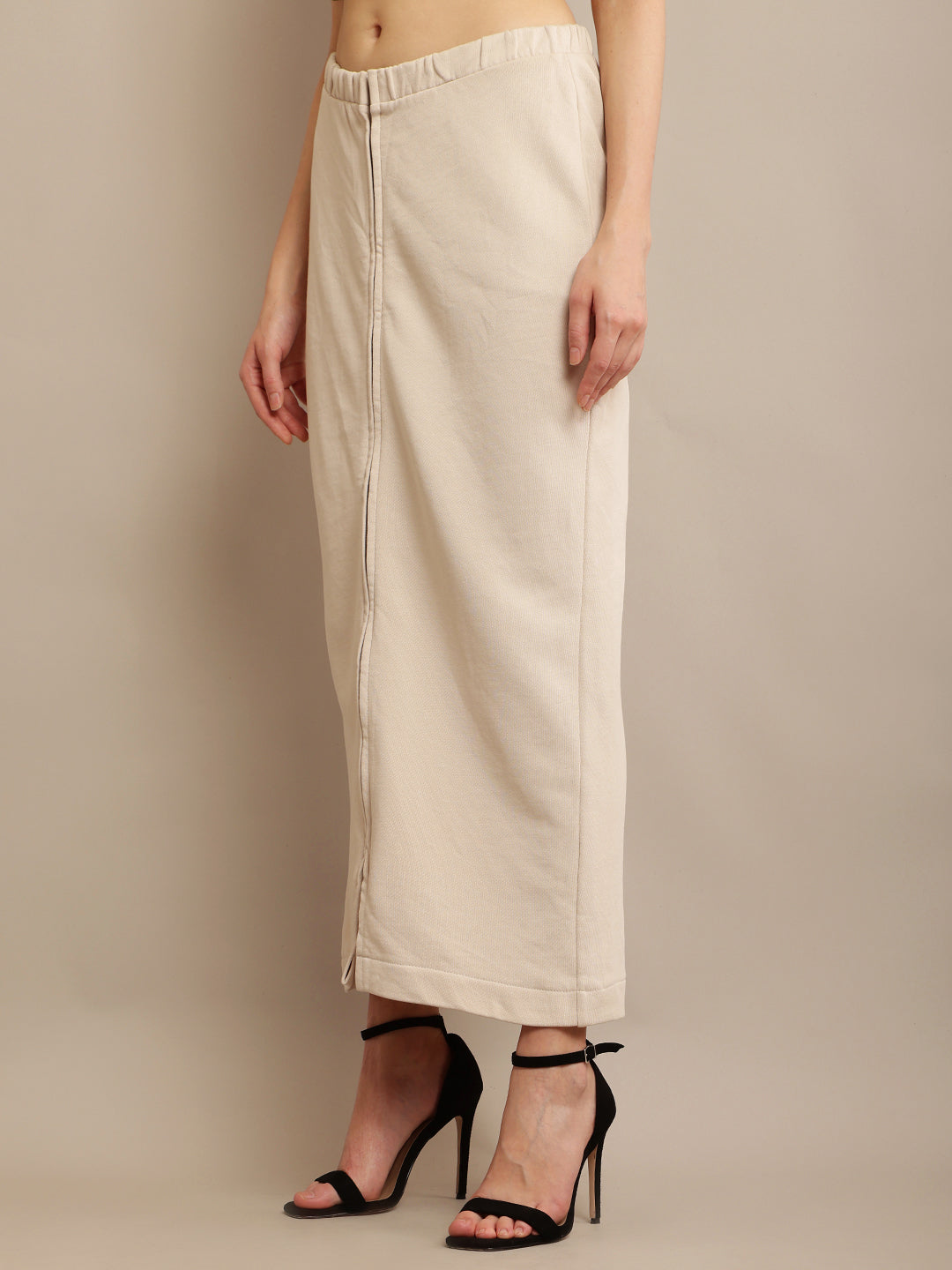 Women Beige Maxi Skirt