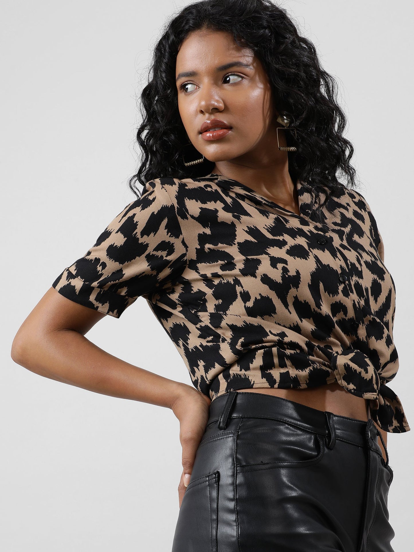 Abstract Animal Print Shirt