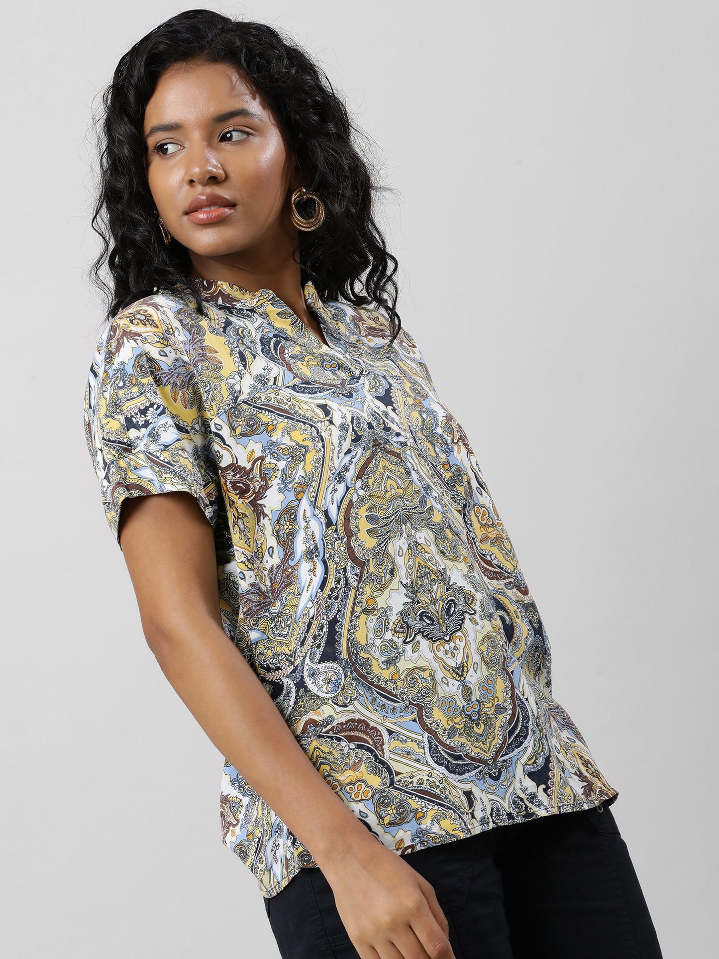 Whimsical Abstract Stripe Top