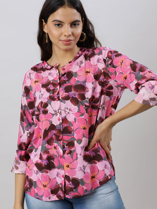 Blossom Elegance Printed Shirt
