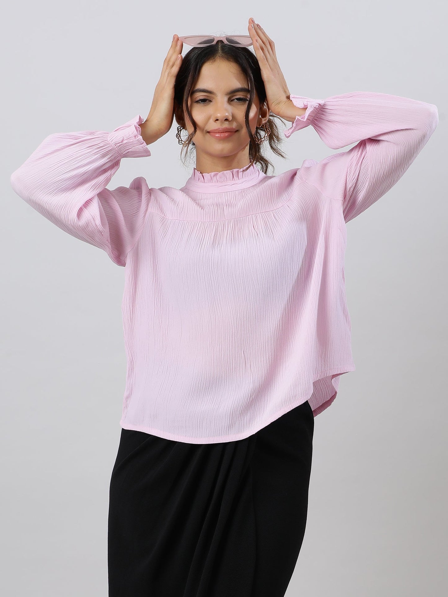 Glam Flare Pink Sleeve Top
